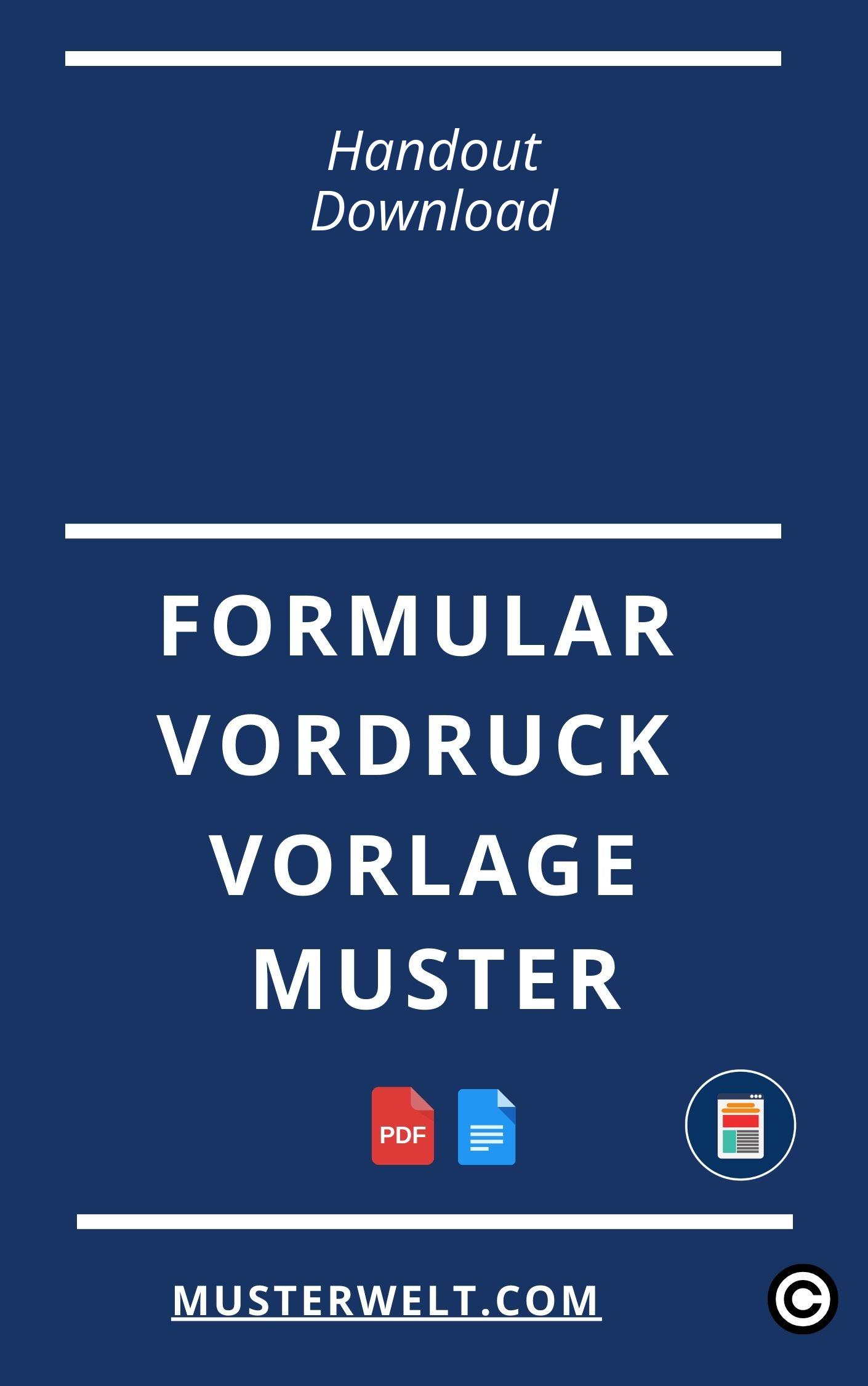 Handout Vorlagen Download