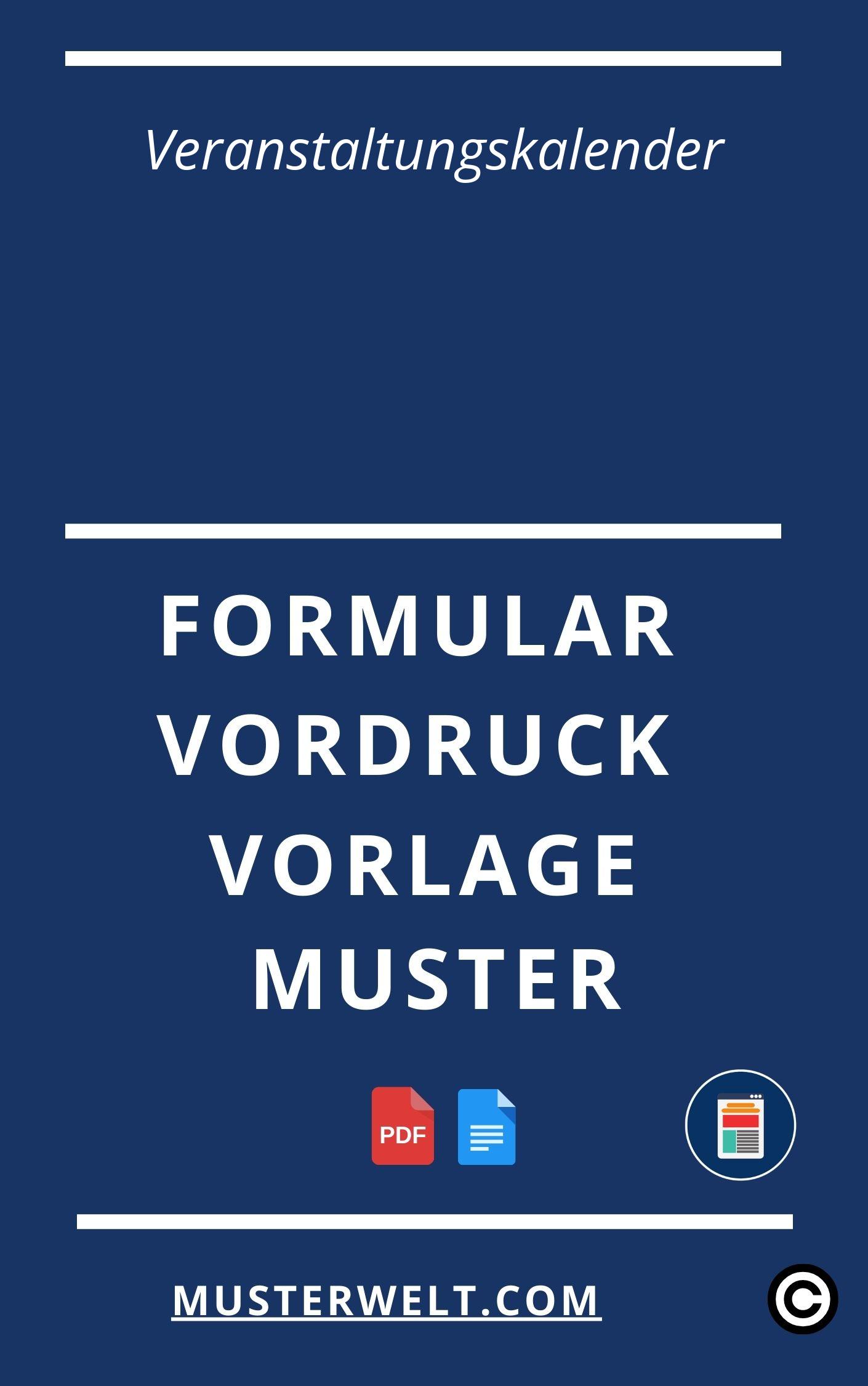 Veranstaltungskalender Vorlage