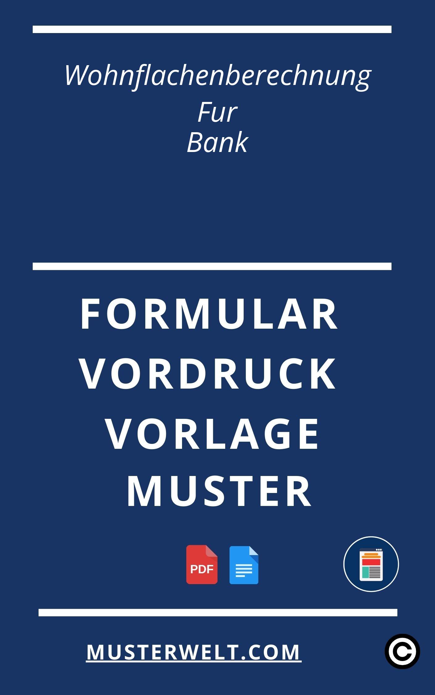 Wohnflächenberechnung Für Bank Vorlage